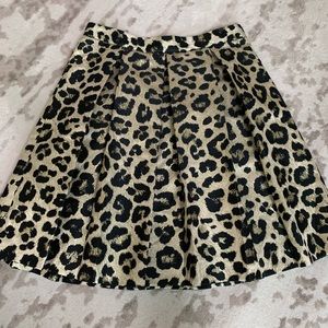 Alice + Olivia leopard skirt